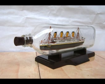 Legendary Titanic Ship in a bottle or Britanic ship in a bottle miniature classic gifts for father&#39;s day, gifts for birthday