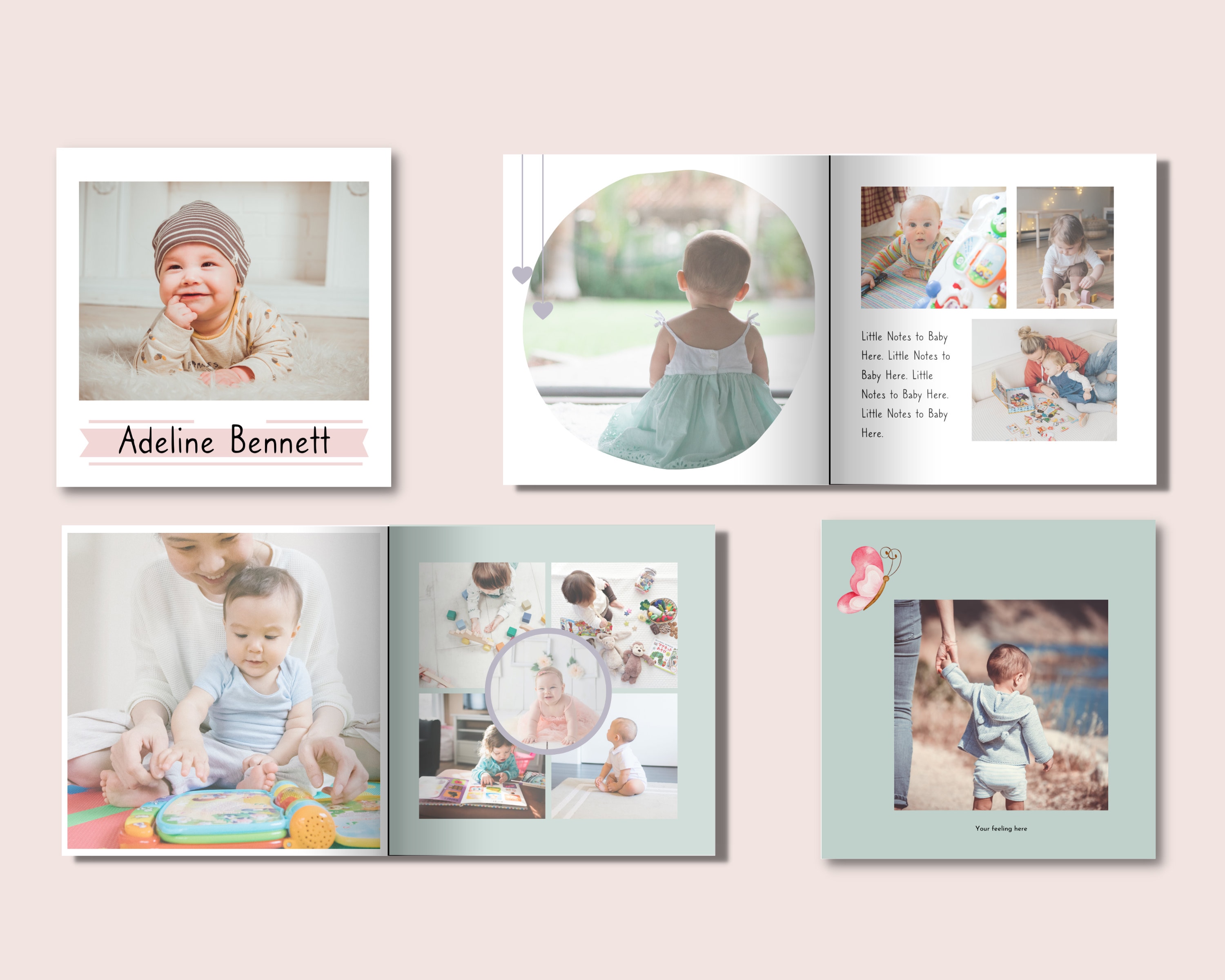 Baby Photo Album Photoshop Template, Baby Photobook Template, Newborn  Photobook, Photo Album, Baby First Year Photobook Template, BA1 -   Australia