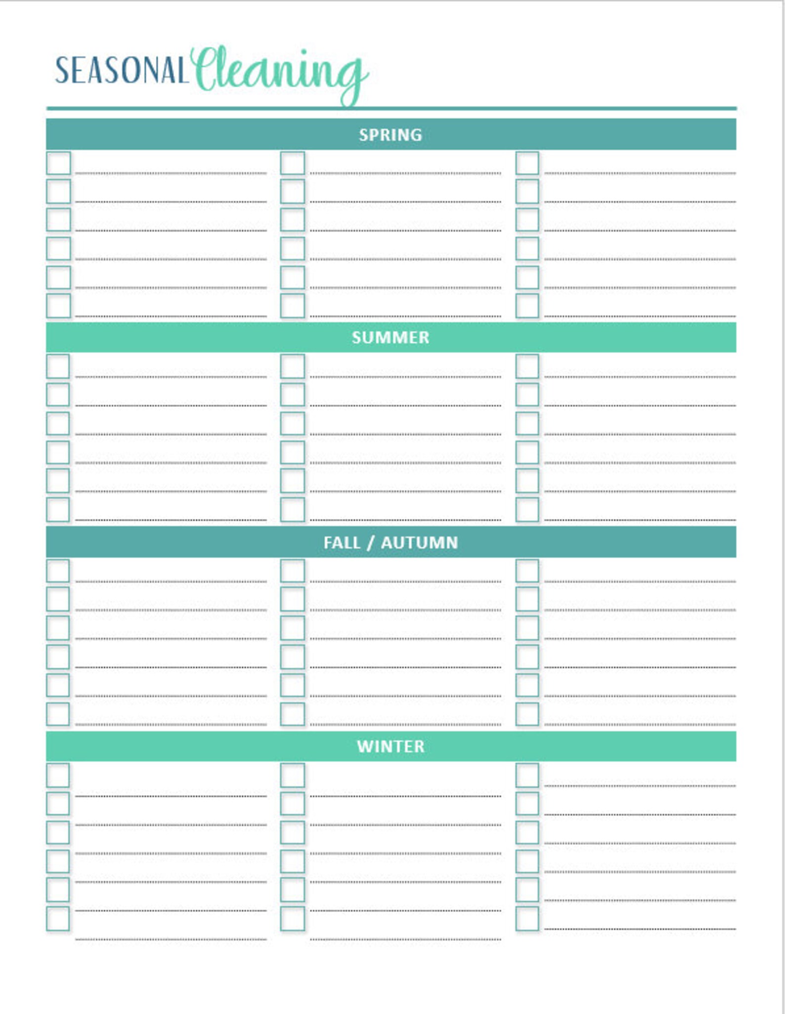 Cleaning Tracker Printable Cleaning Planner 37 pages | Etsy