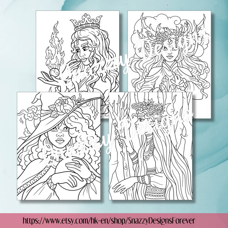 Warrior Princess Coloring Pages for Adults Strong Women - Etsy