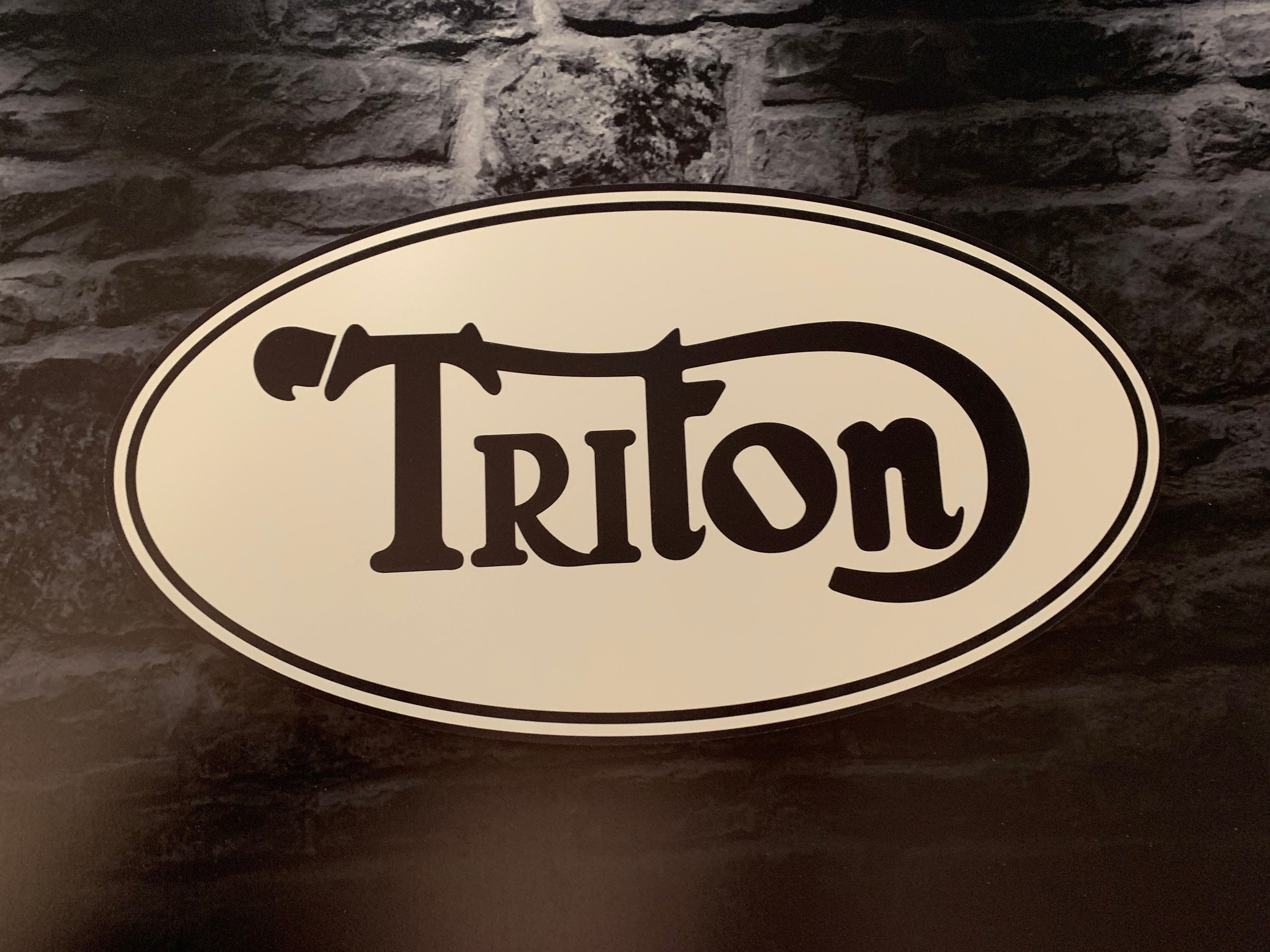 Enseigne Plaque Décorative Moto Triton