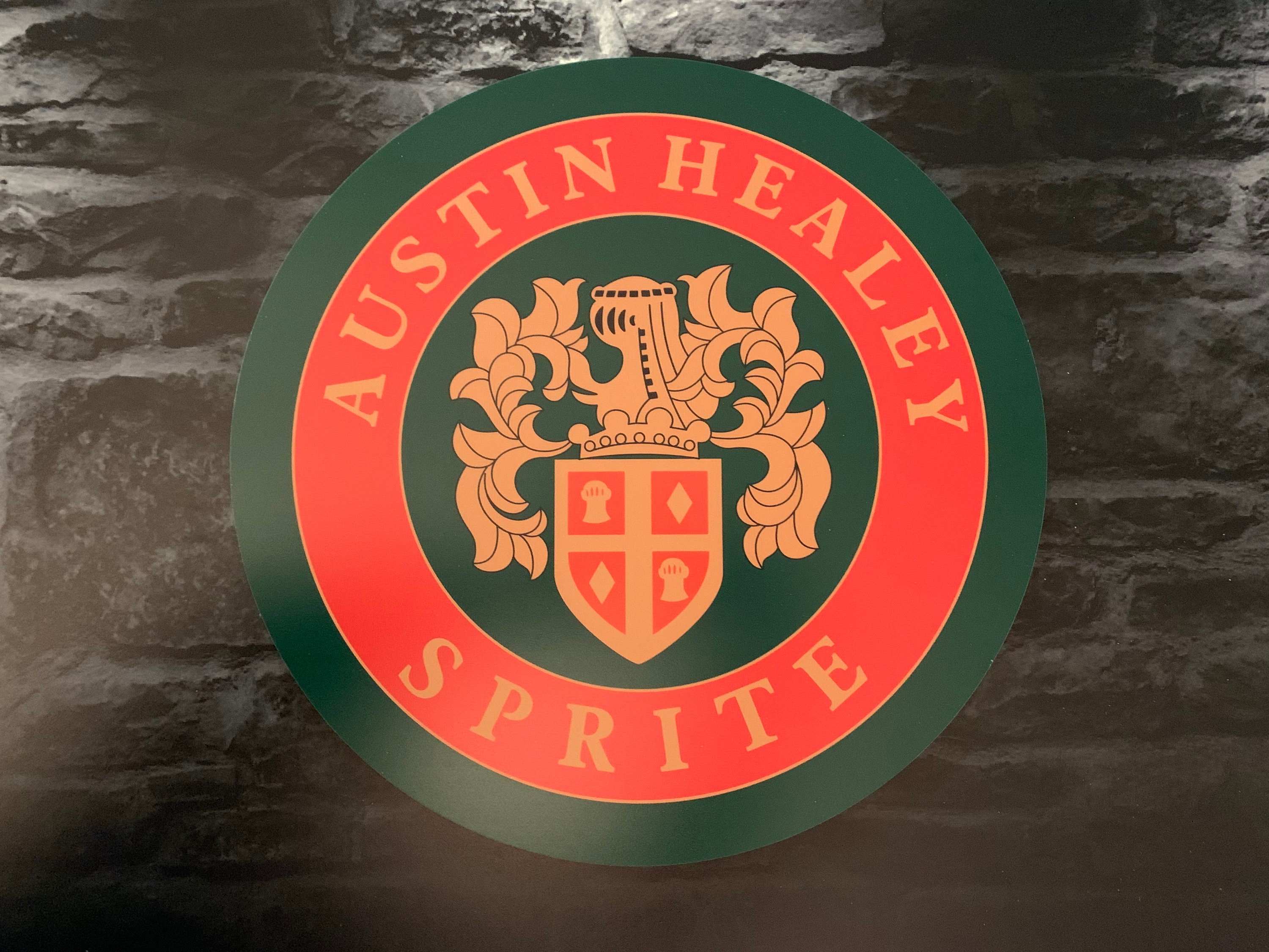 Enseigne Plaque Décorative Auto Austin Healey | Diamètre 40 cm