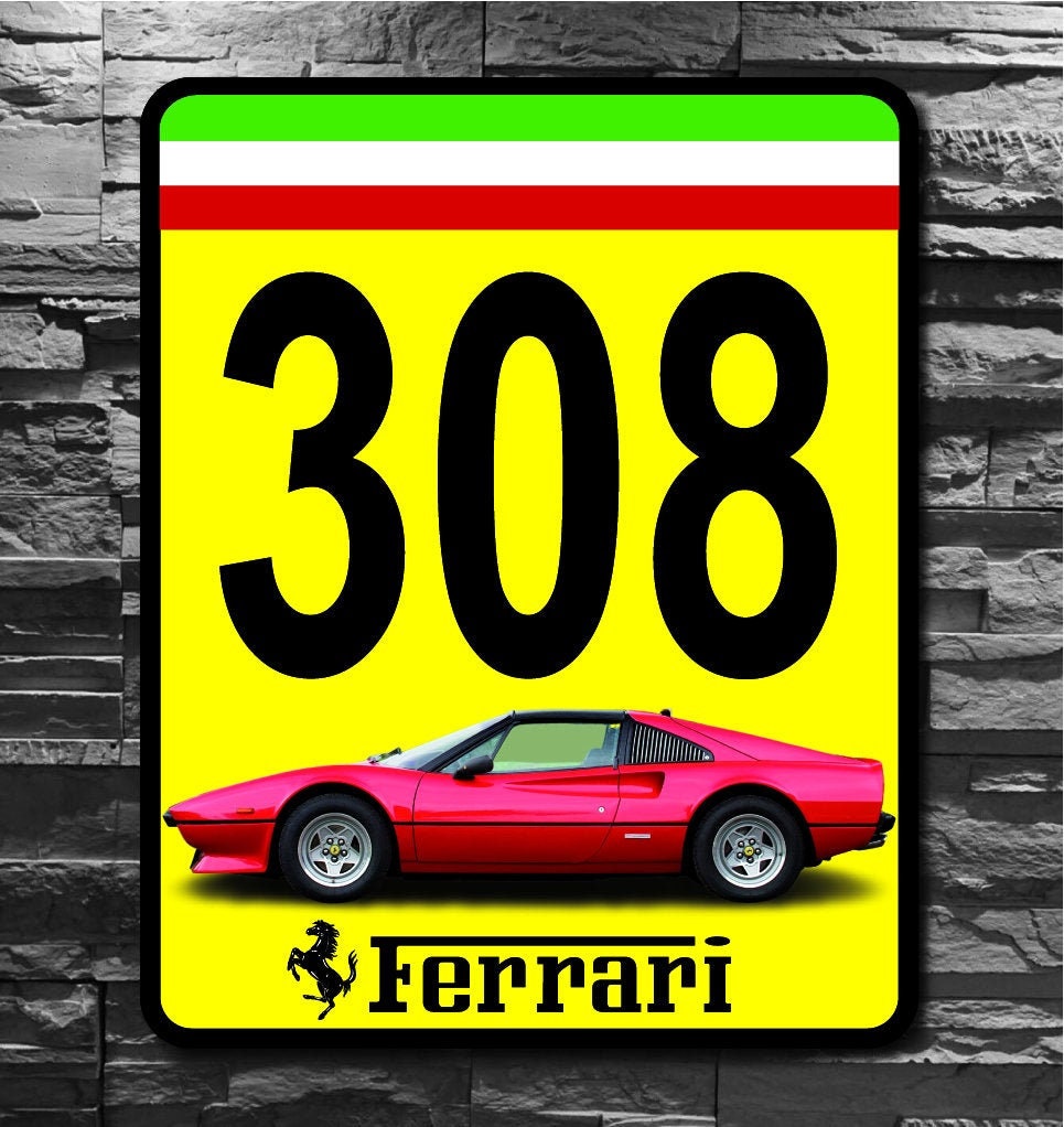 Tableau Parking Only Ferrari 308 Gts
