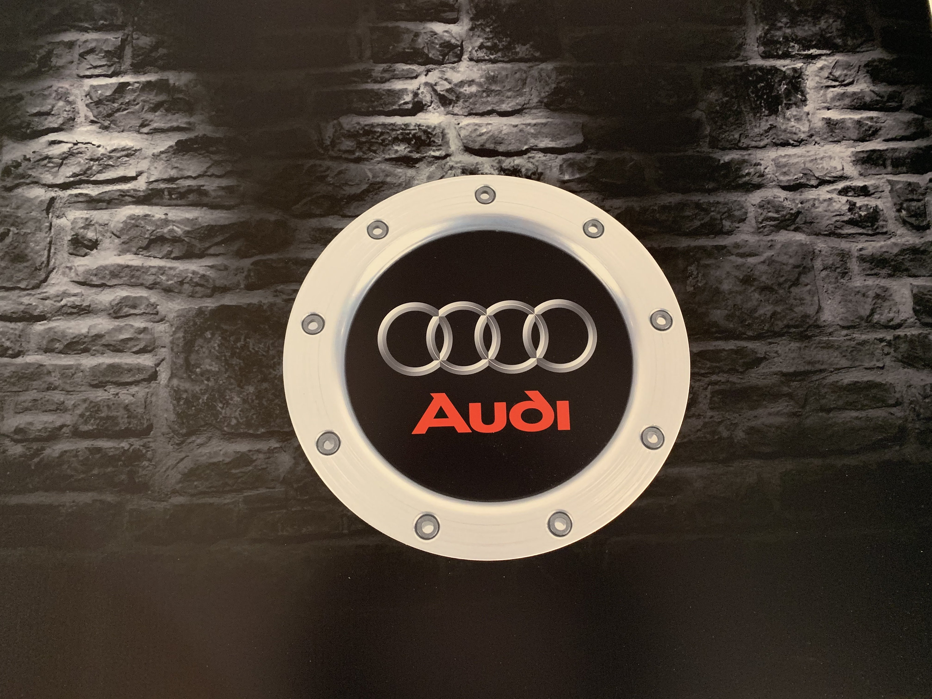 Enseigne Plaque Décorative Audi | Diamètre 40 cm