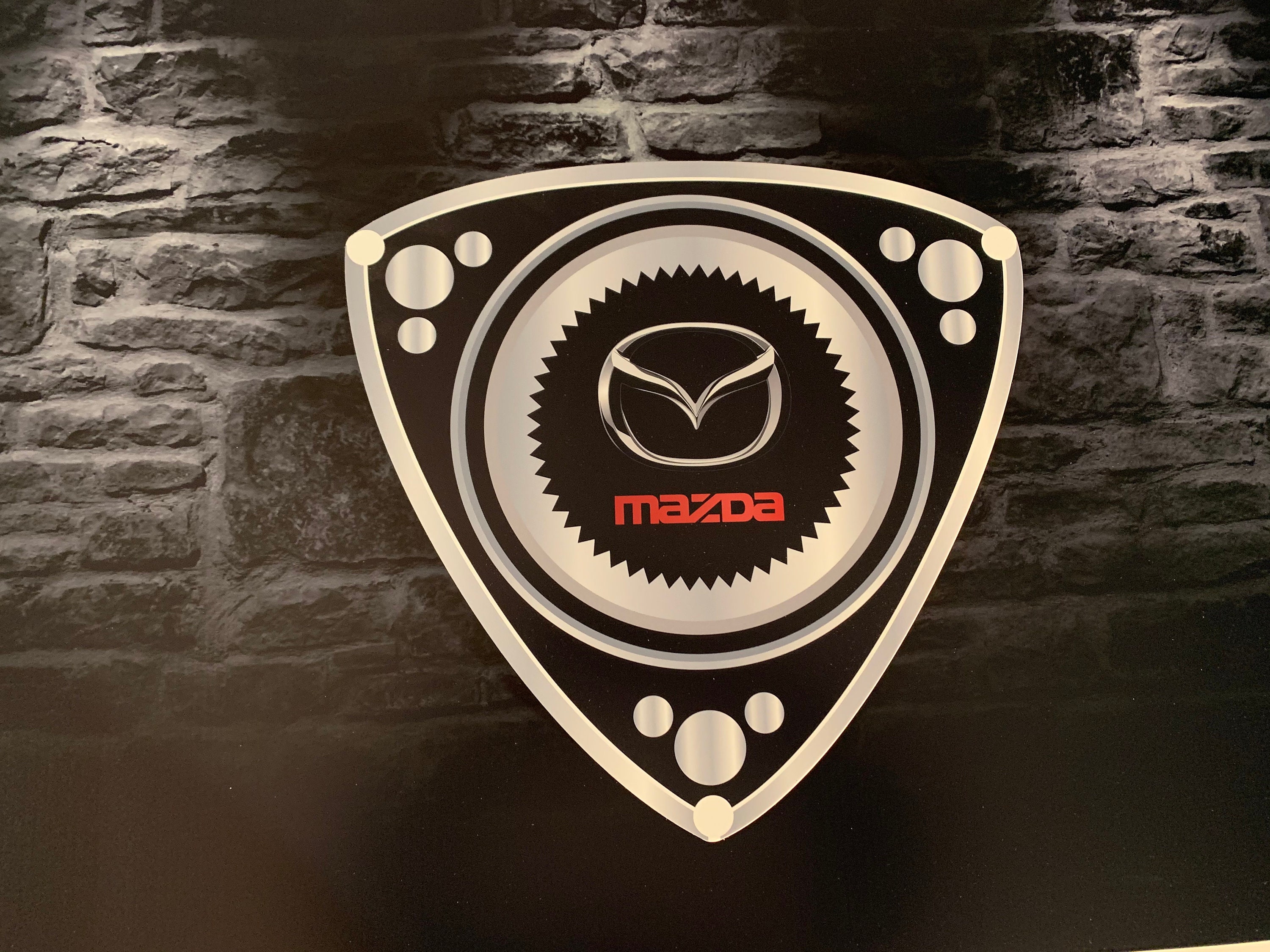 Enseigne Plaque Décorative Mazda Rotatif Motor | 50 cm X 50 cm