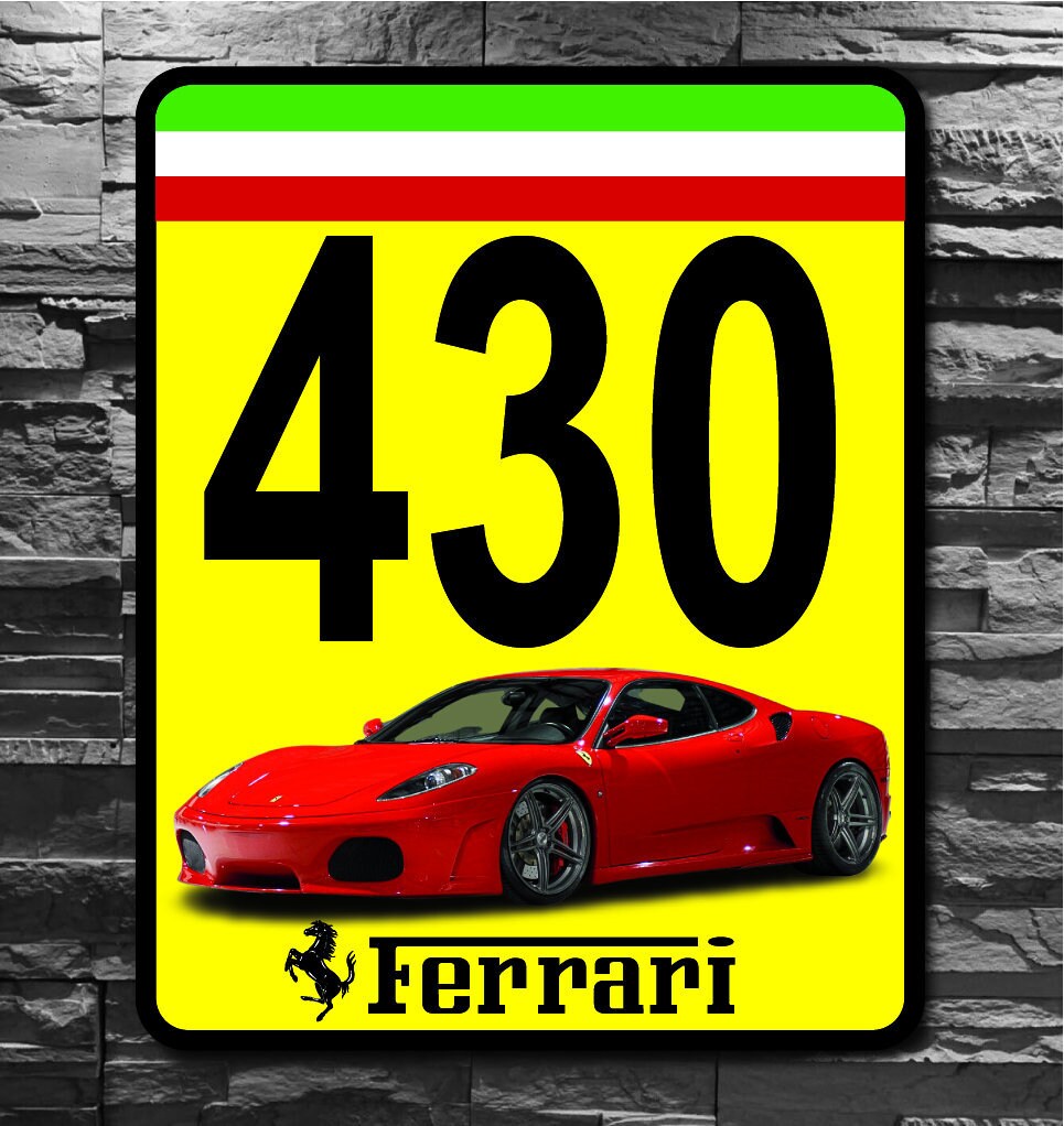 Tableau Parking Only Ferrari F430