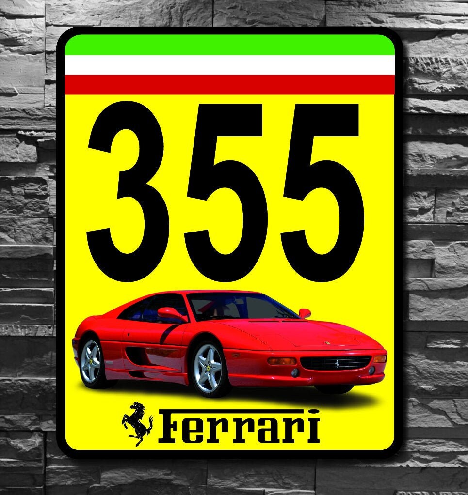 Tableau Parking Only Ferrari 355
