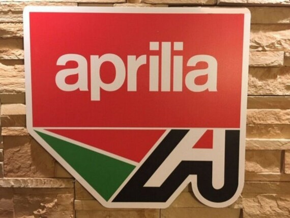 Enseigne Plaque Décorative Moto Aprilia | 50 cm X 46 cm