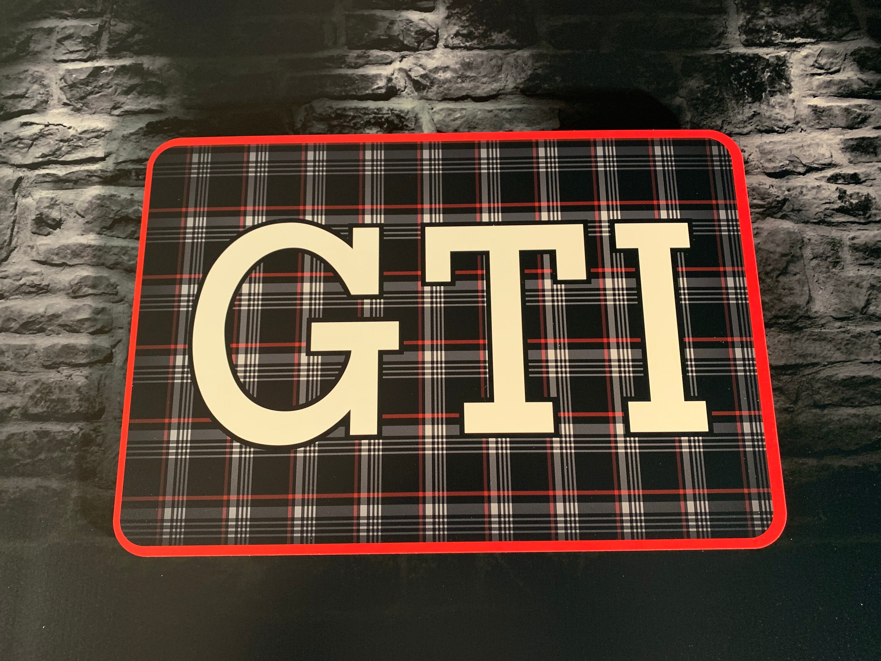 Enseigne Plaque Décorative Vw Gti Évocation | 60 cm X 40 cm