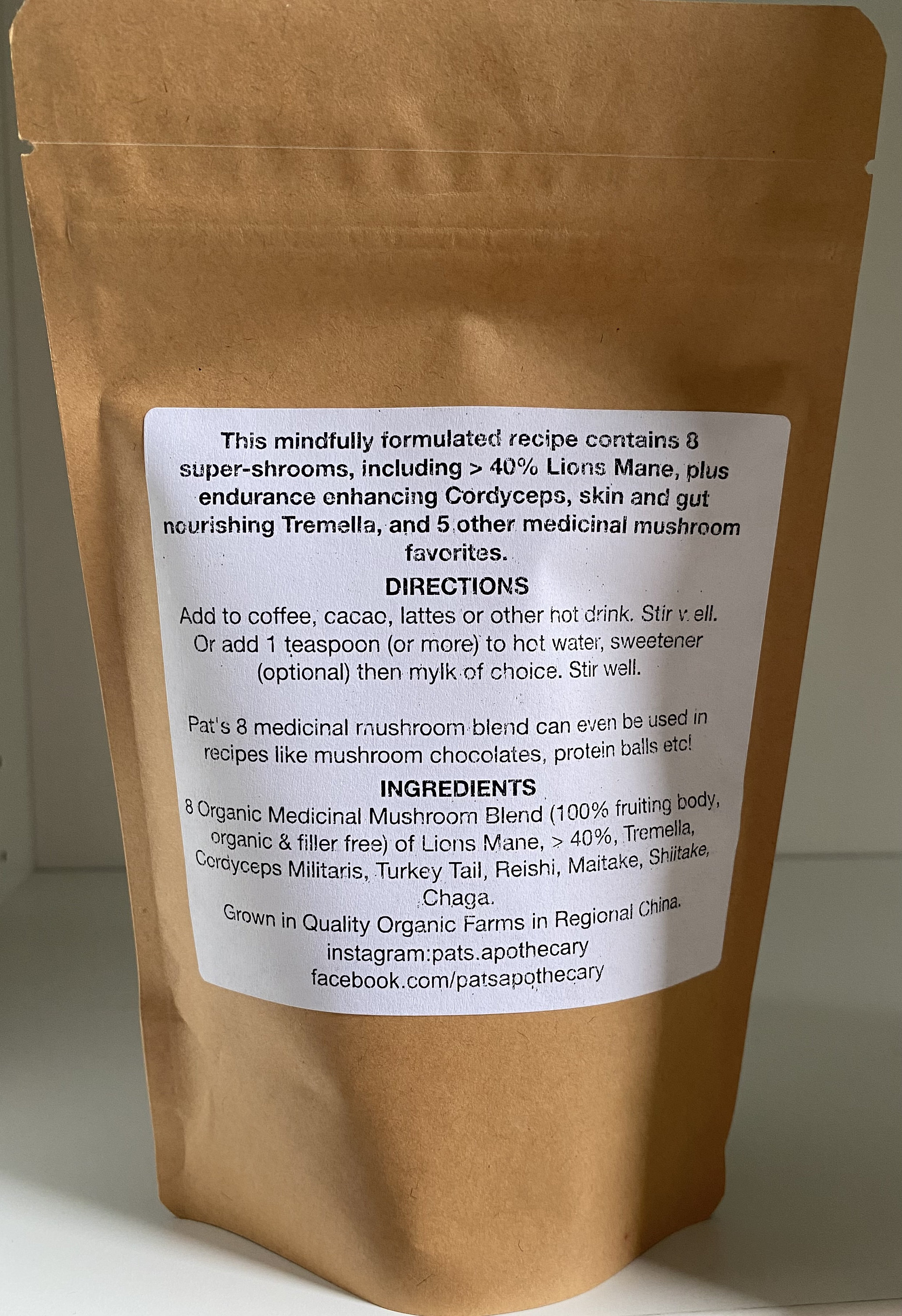 8 Shrooms Medicinal Mushroom Powder Blend Etsy Australia