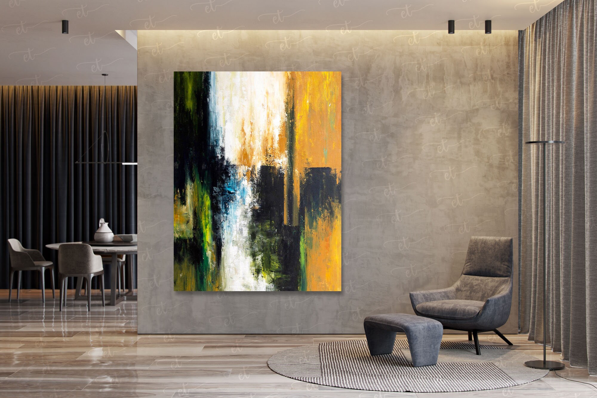 Moderne abstrakte Malerei Home Decor Wandkunst Gemälde auf | Etsy