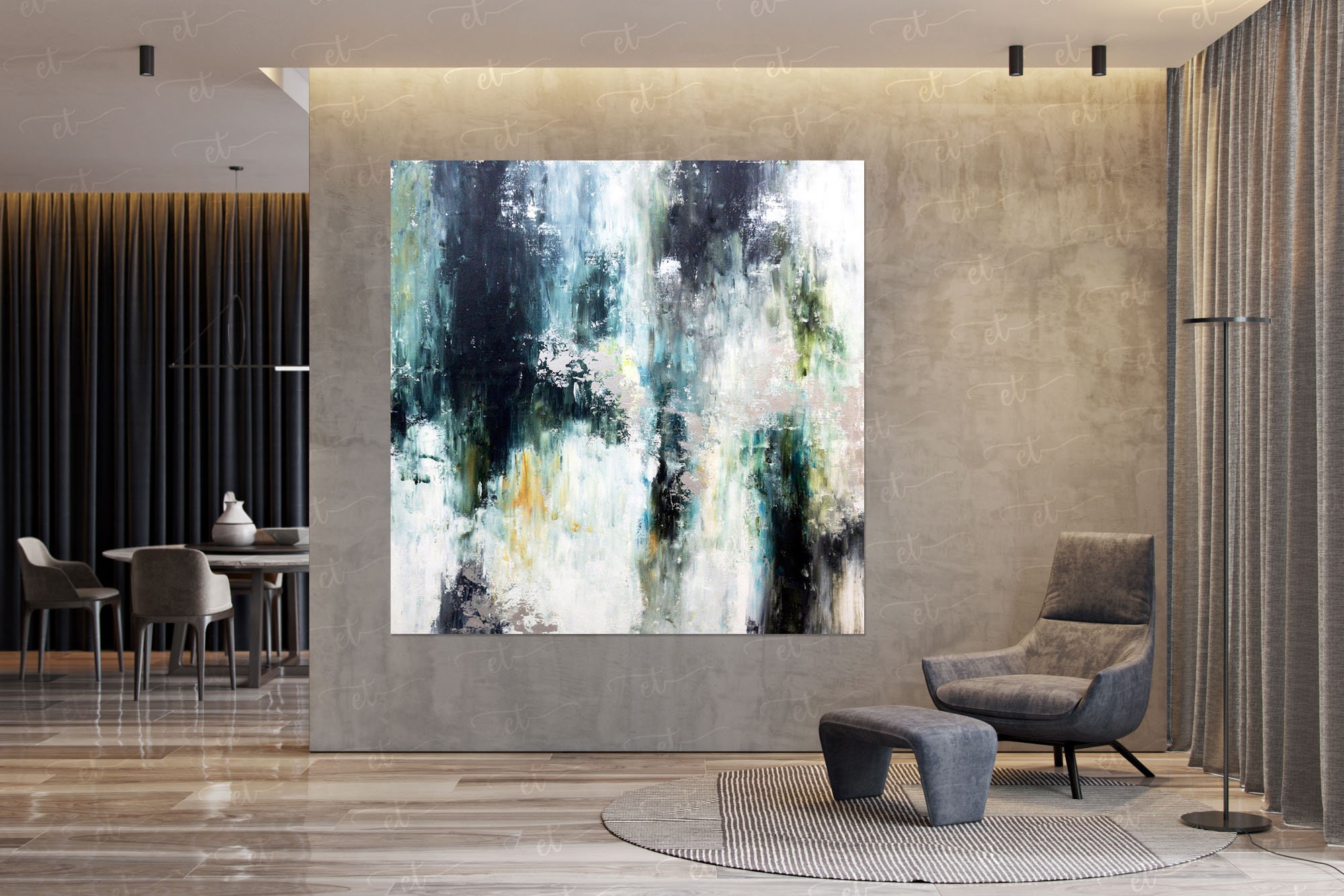 Moderne abstrakte Kunst große Wand-Dekor Original abstrakte | Etsy