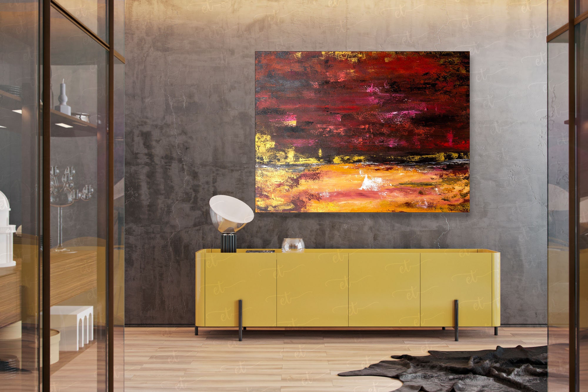 Abstract Acrylic Painting Living Room Wall Art Original | Etsy