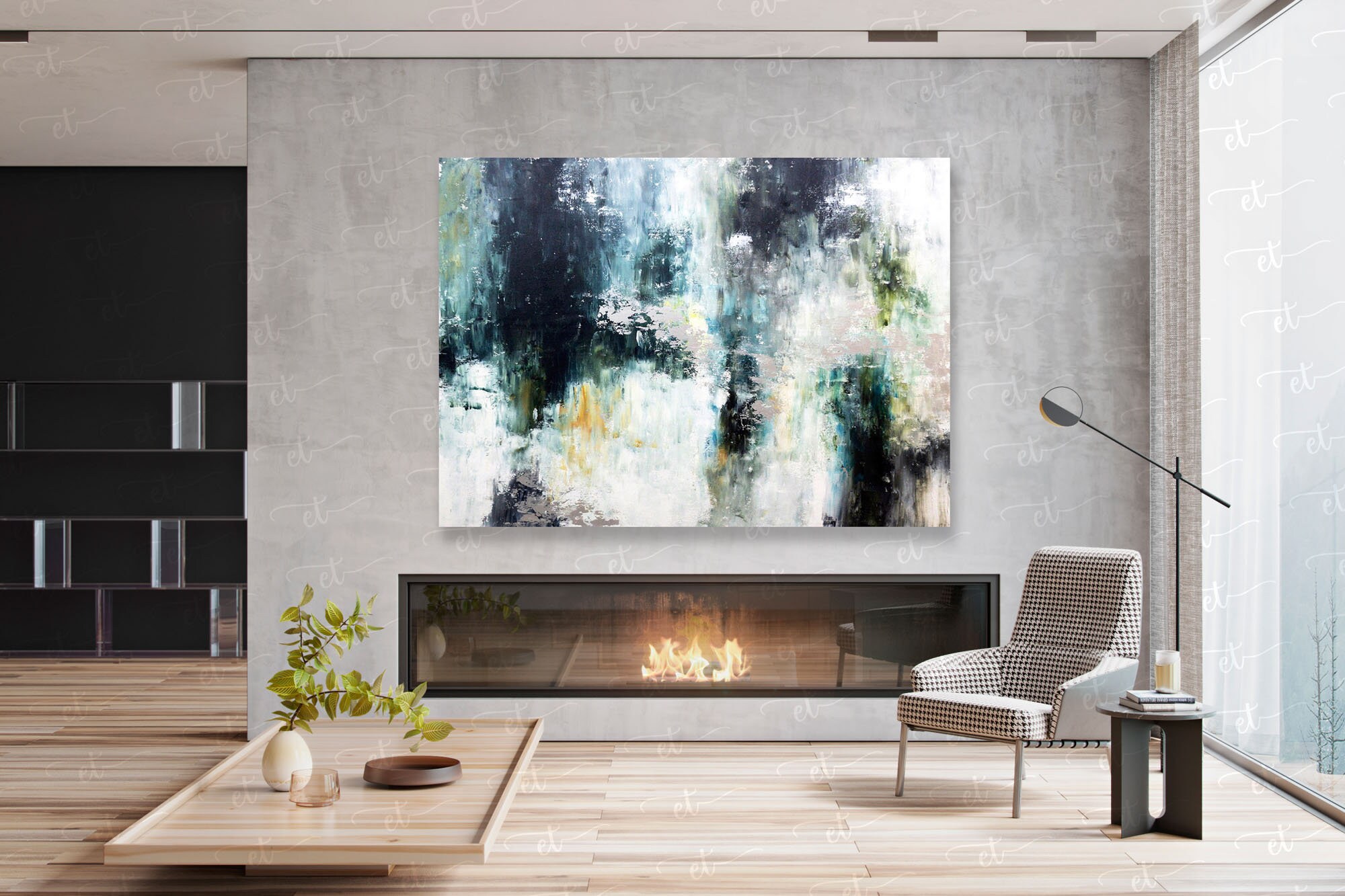 Moderne abstrakte Kunst große Wand-Dekor Original abstrakte | Etsy