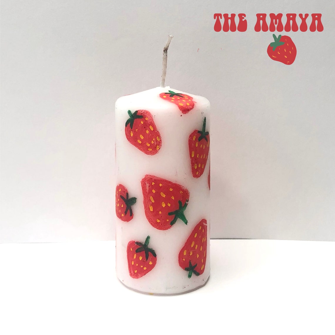 Hand painted Pillar Candle Dinner Candles Y2K Candle Etsy