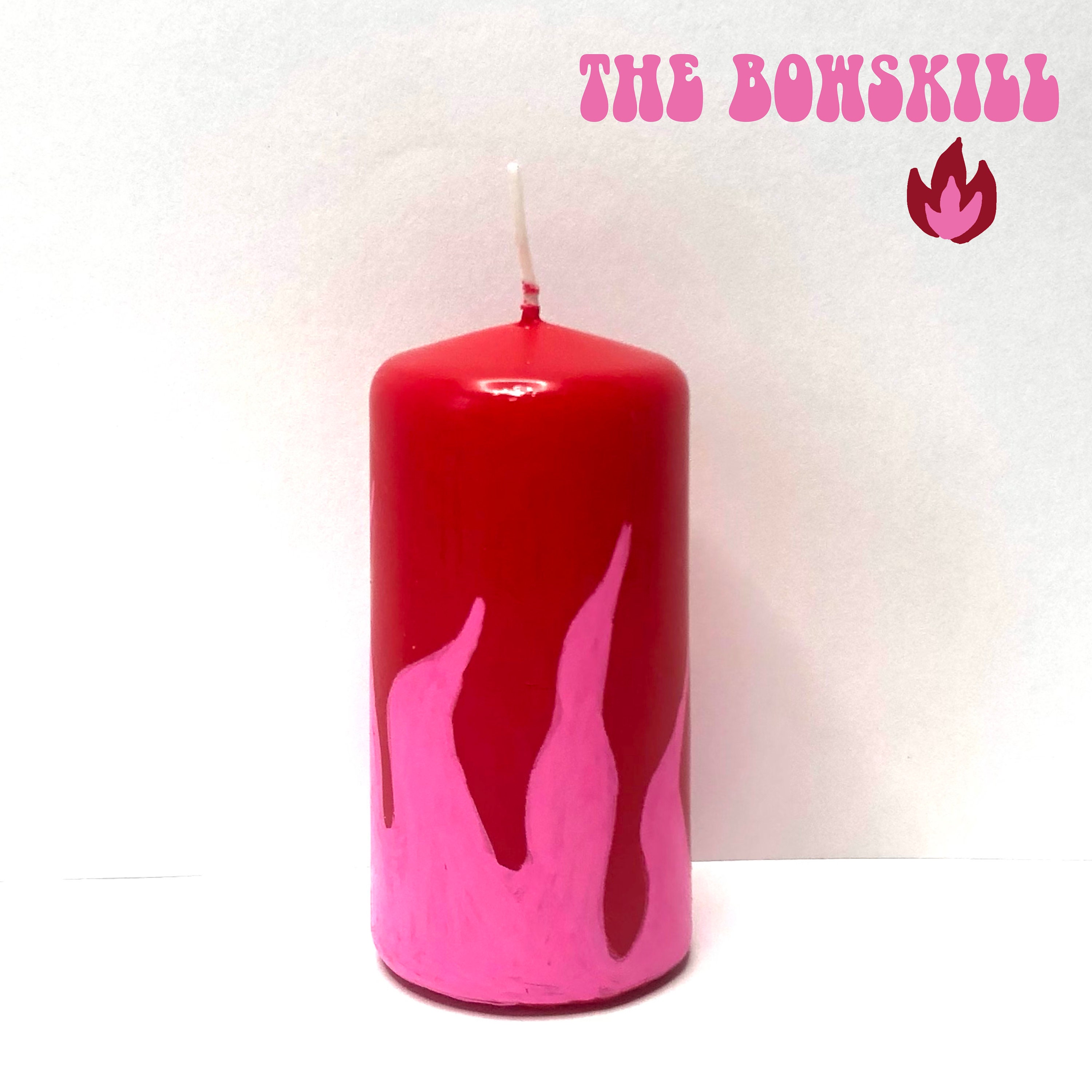 Hand painted Pillar Candle Dinner Candles Y2K Candle Etsy