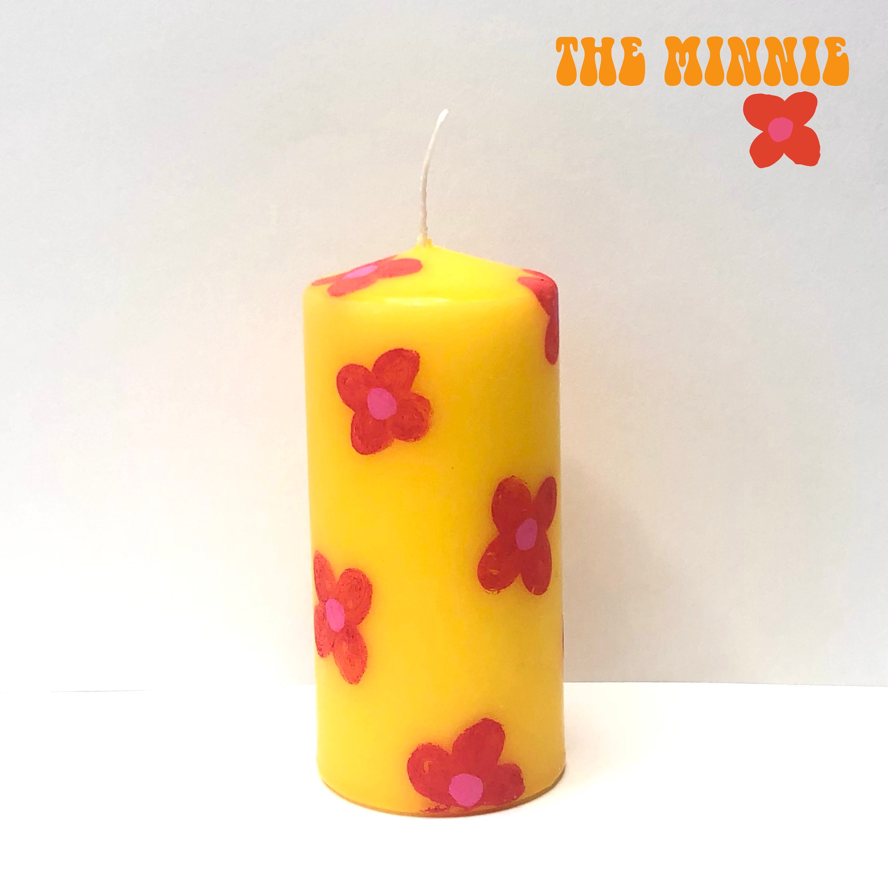 Hand painted Pillar Candle Dinner Candles Y2K Candle Etsy