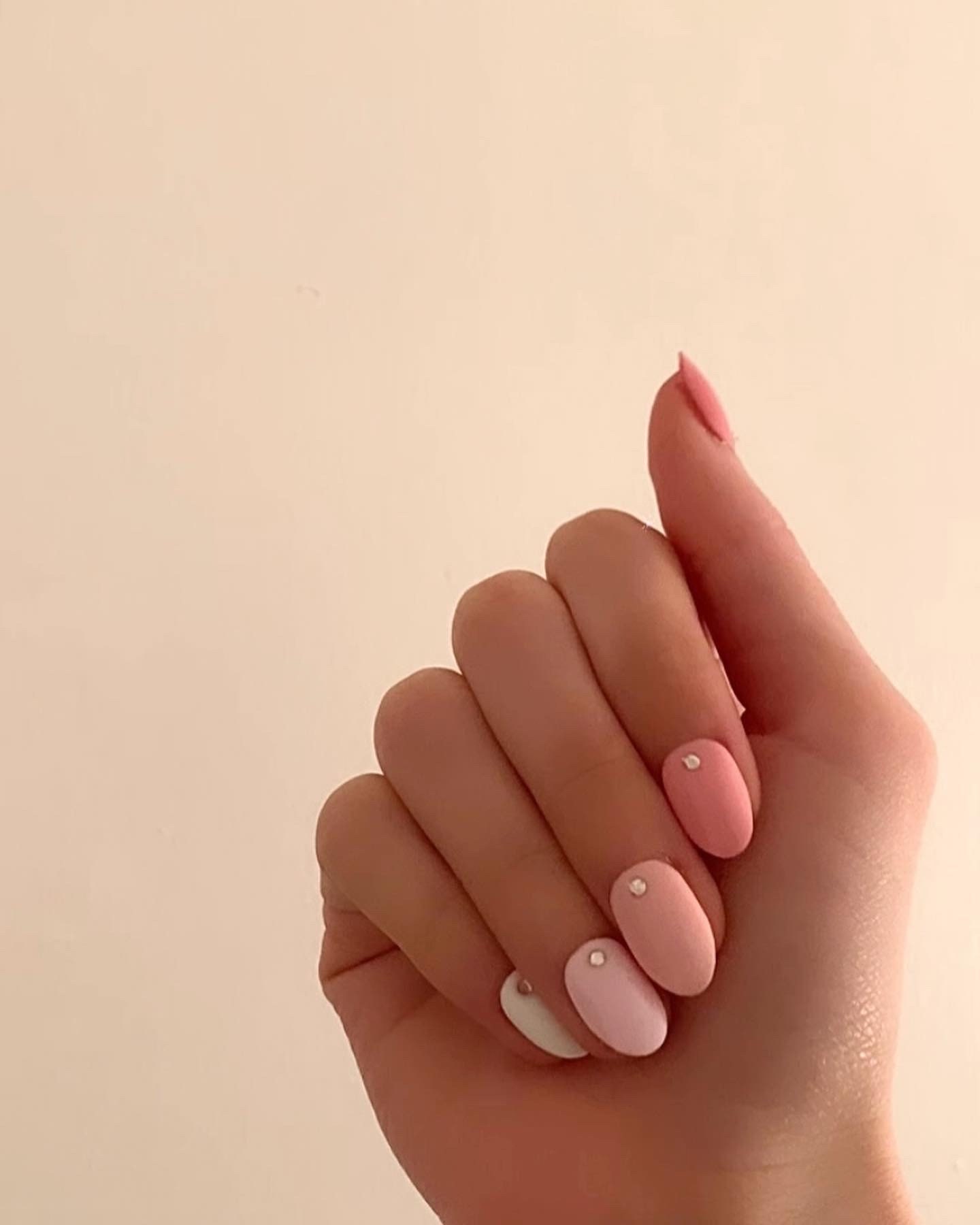 Natural Pink Ombre Press On Nails Nude Press On Nails Etsy