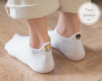 One size socks for women cat lover  - summer sock - cute cat paw cute gift for her house socks