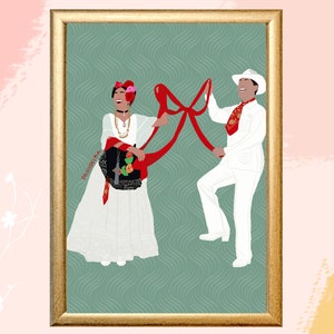 Printable Art, Folclorico VERACRUZ, Ballet Folklorico, Mexican art, Latin art, instant download, digital print