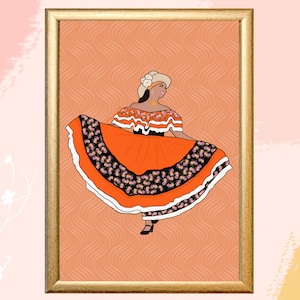 Printable Art, Folclorico NAYARIT, Ballet Folklorico, Mexican art, Latin art, instant download, digital print