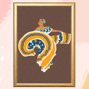 Printable Art, Folclorico SINALOA, Ballet Folklorico, Mexican art, Latin art, instant download, digital print