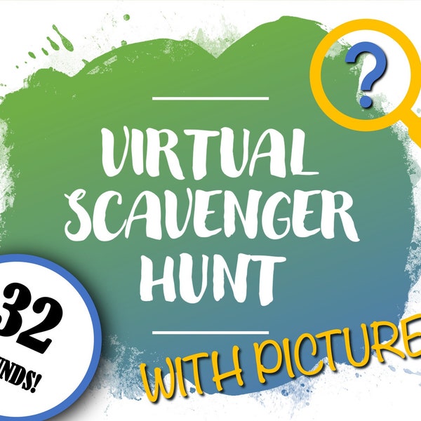 Virtual Scavenger Hunt With Pictures & Scoreboard | PowerPoint Game | Zoom Party Game | Indoor Game For Kids | Online School Activity