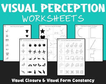 Visual Perception (Visual Closure) Worksheets | Printable/Digital Activities | Occupational Therapy Interventions | Educational Handouts