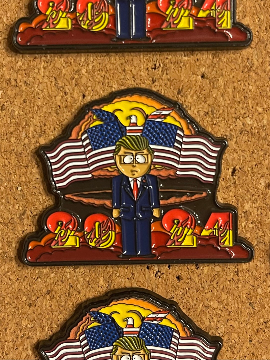 Garrison Trump 2024 Presidential Cartoon Pin Etsy