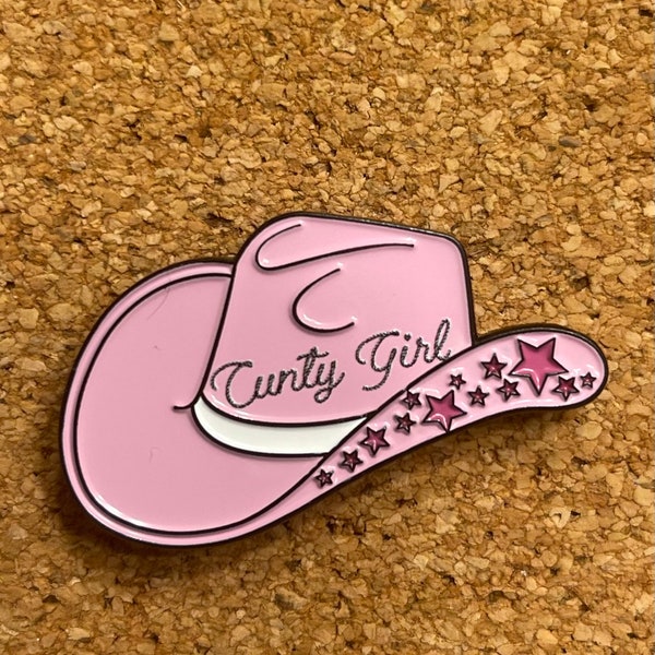 Country Girl Cowgirl Adult Humor Pin