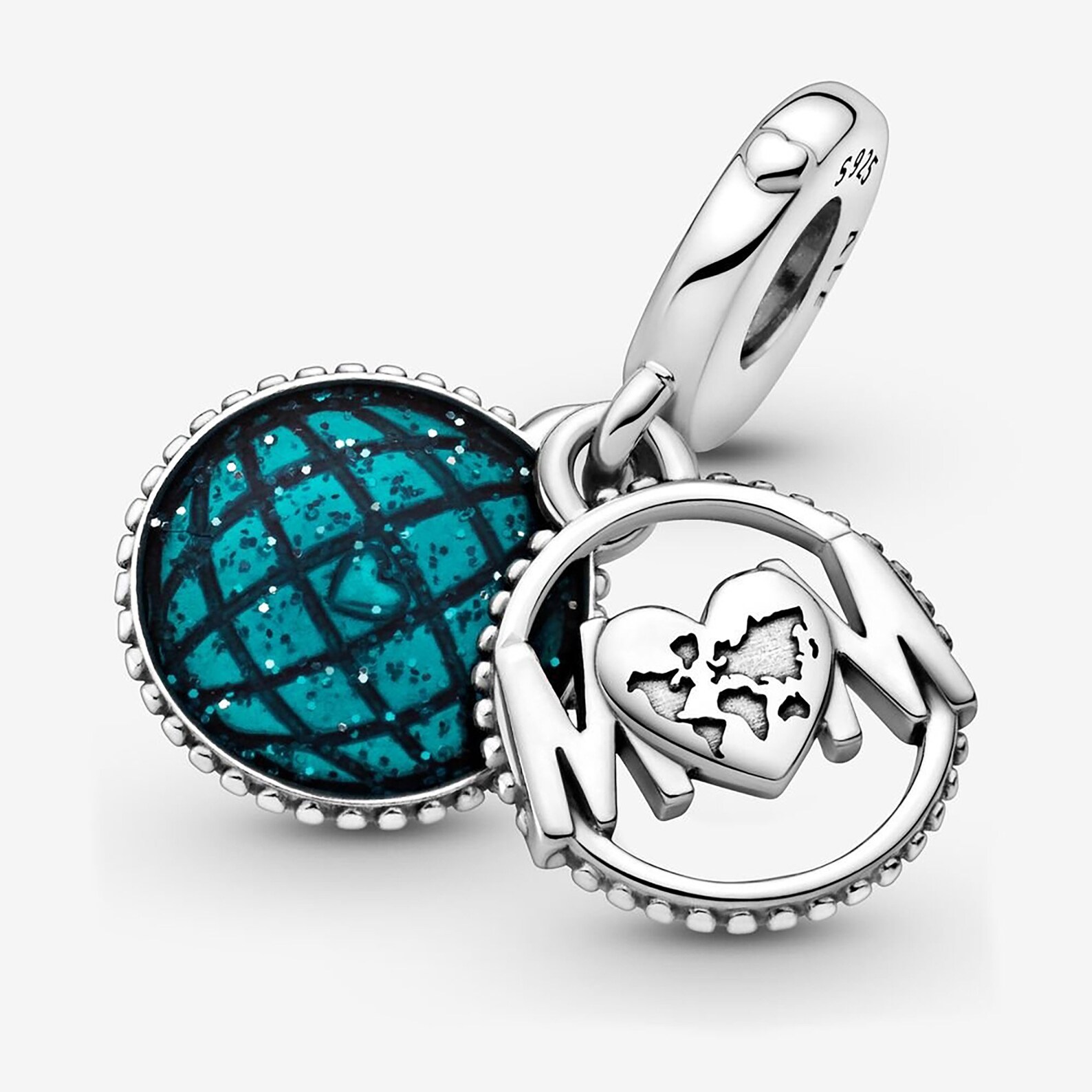 Pandora Charms Glitter Globe Mum Dangle Charm for Pandora Etsy