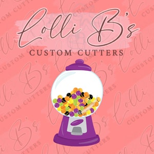 Gumball Machine or Gum Ball Machine Cookie Cutter and Fondant Cutter