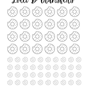 Donuts Royal Icing Transfer Sheet