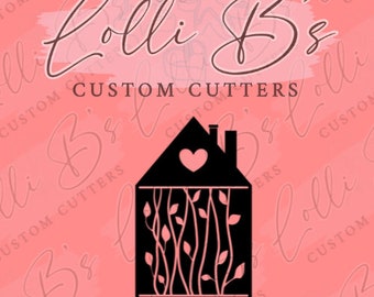 House Cookie Cutter with Chimney: Fondant Cutter