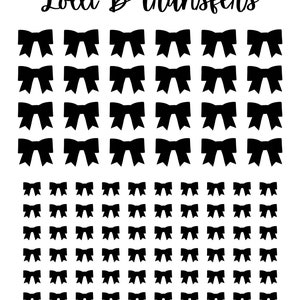Bow Royal Icing Transfer Sheet