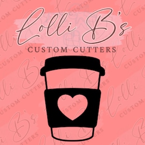 Coffee, Latte, To Go Coffee 02 Cookie Cutter and Fondant Cutter