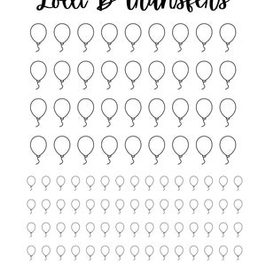 Balloon Royal Icing Transfer Sheet