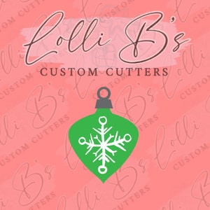 Christmas Ornament Cookie Cutter and Fondant Cutter