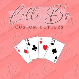 Poker Cards, Playing Cards, Blackjack Cookie Cutter and Fondant Cutter