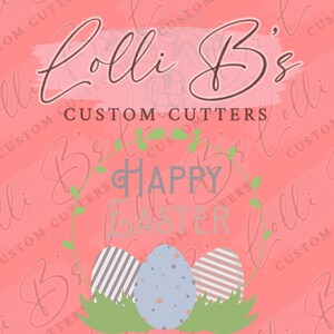 EDDIE Image Happy Easter Floral Circle - Digital File