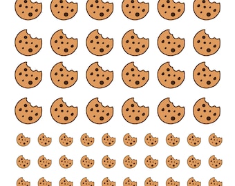 Chocolate Chip Cookie Royal Icing Transfer Sheet