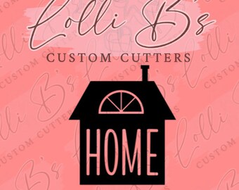 House with Chimney Cookie Cutter: Fondant Cutter