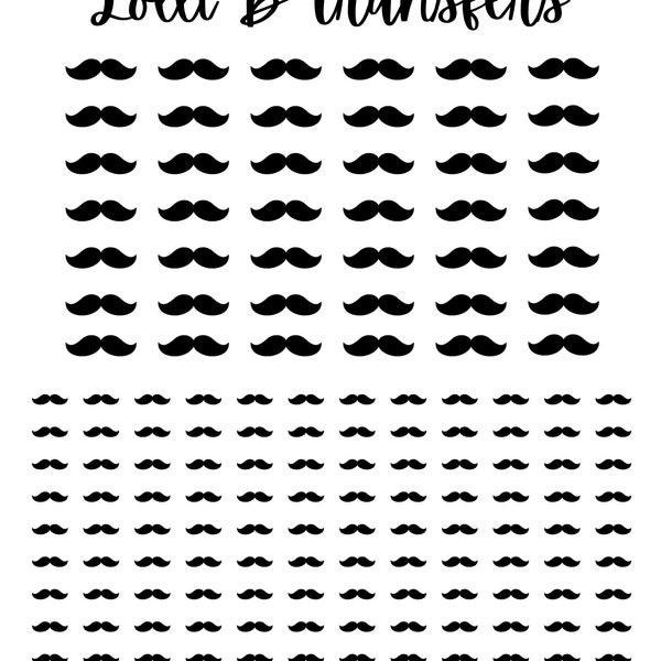 Santa Mustache Template Etsy