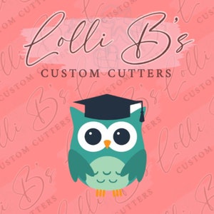 Graduation Owl Cookie Cutter and Fondant Cutter