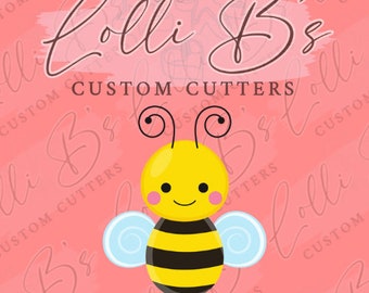 Bumble Bee Cookie Cutter: 3D Printed Fondant Cutter