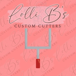 Football Goal Post Cookie Cutter and Fondant Cutter