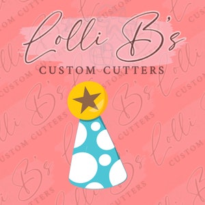 Birthday Party Hat 01 Cookie Cutter and Fondant Cutter