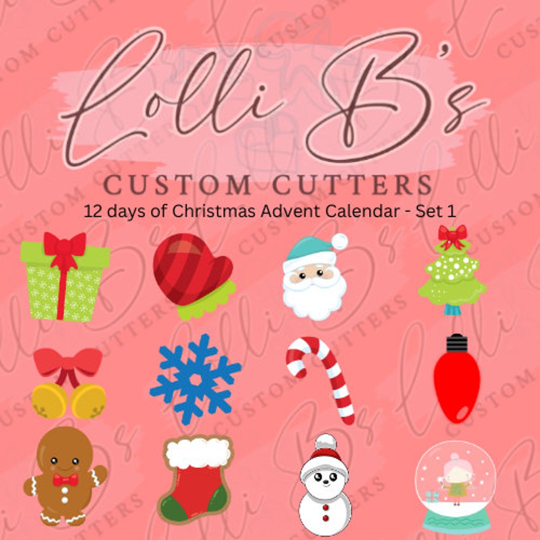12 Days of Christmas Advent Calendar Christmas SET 01 Cutter and