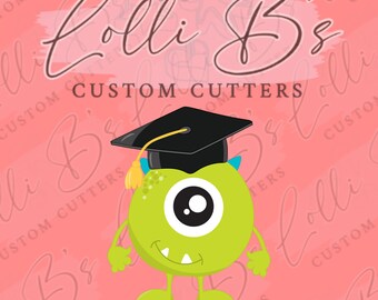 Graduation Monster 02 Cookie Cutter and Fondant Cutter