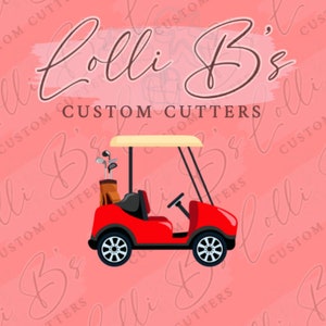 Golf Cart Cookie Cutter and Fondant Cutter
